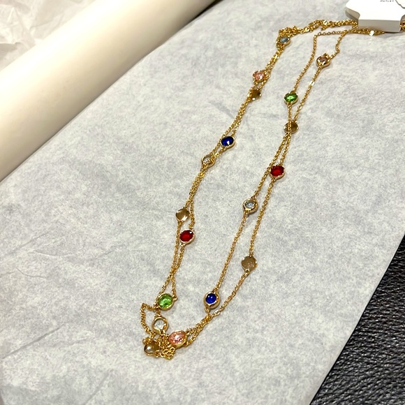 NWT Gold Stones Necklace LOFT - Picture 4 of 5